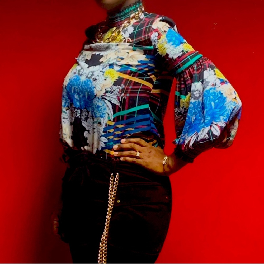 FASHIONABLE MOCK NECK TOP